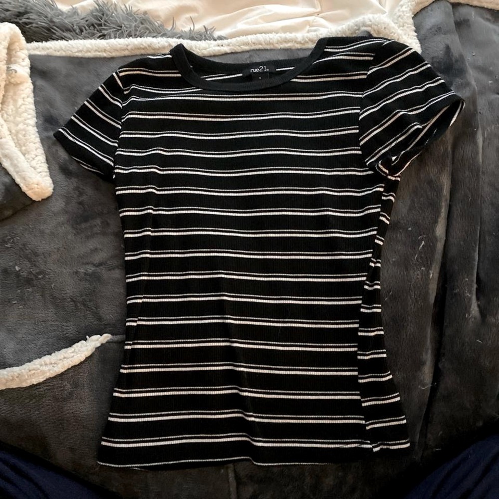 Black and White Striped Shirt